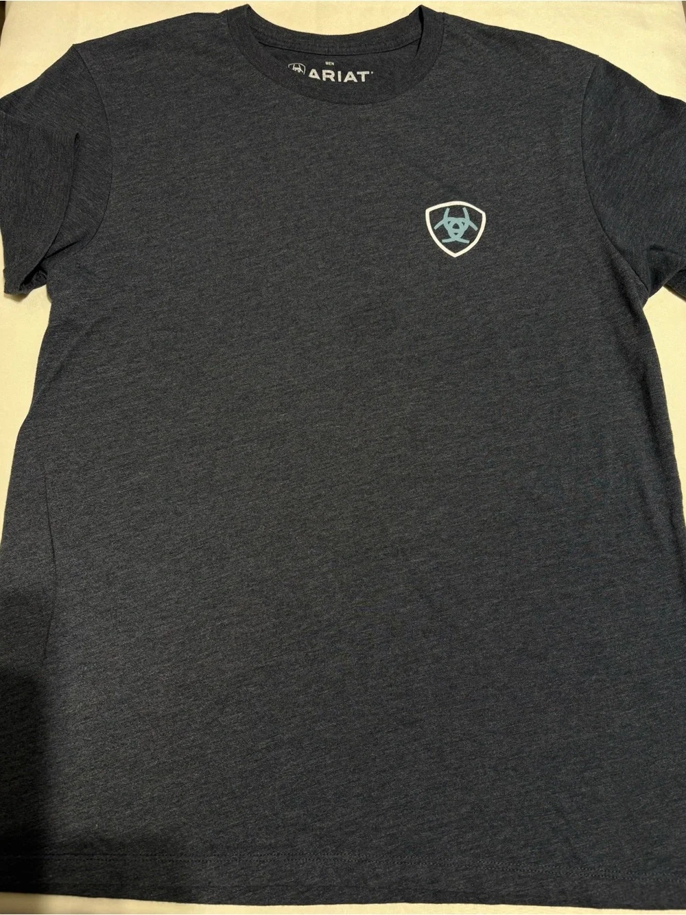 Ariat Dark Navy Heather Shield Logo Tee - Picture 1 of 3